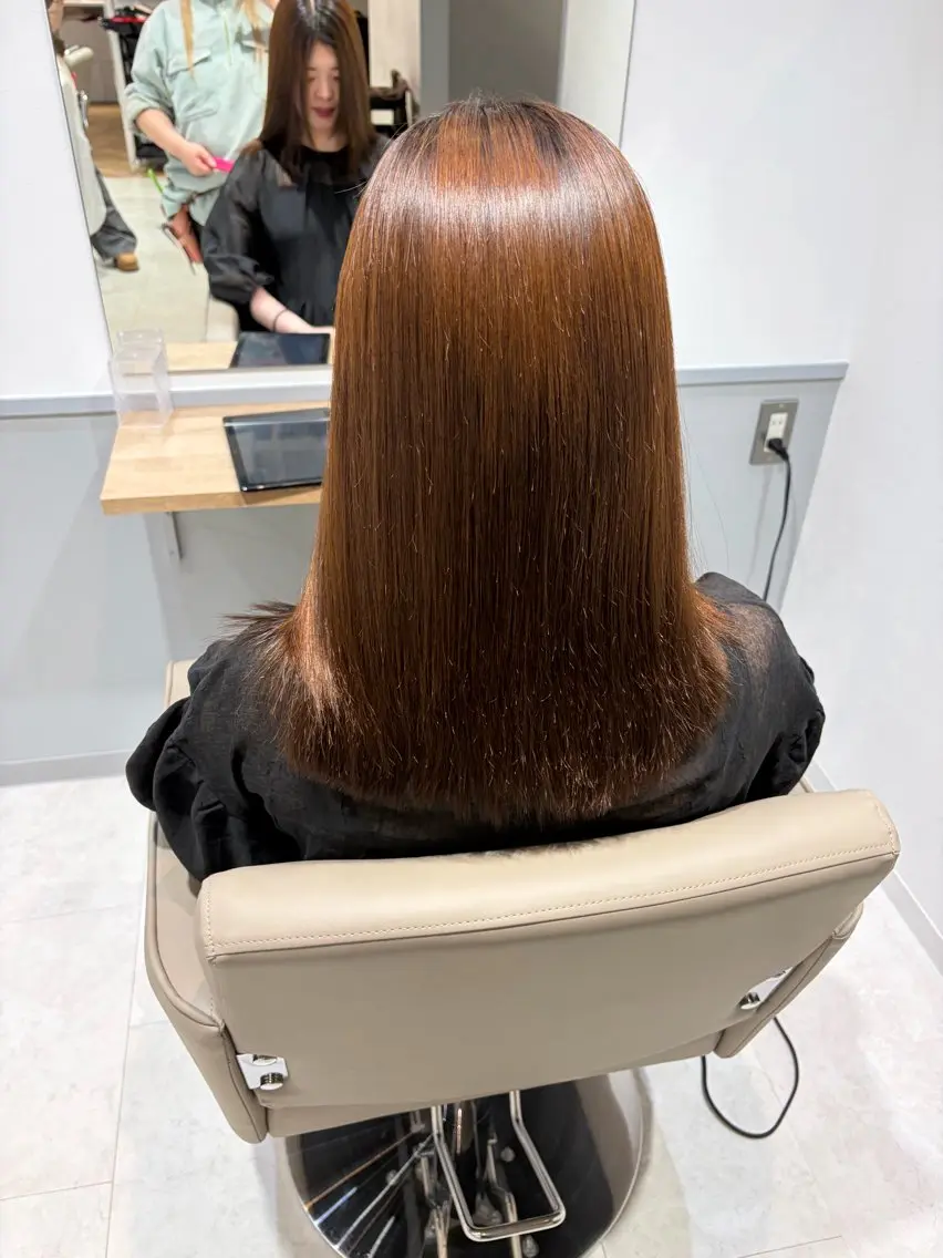 セミロング 縮毛矯正 緑区/艶髪 🦋柿下のヘアスタイル