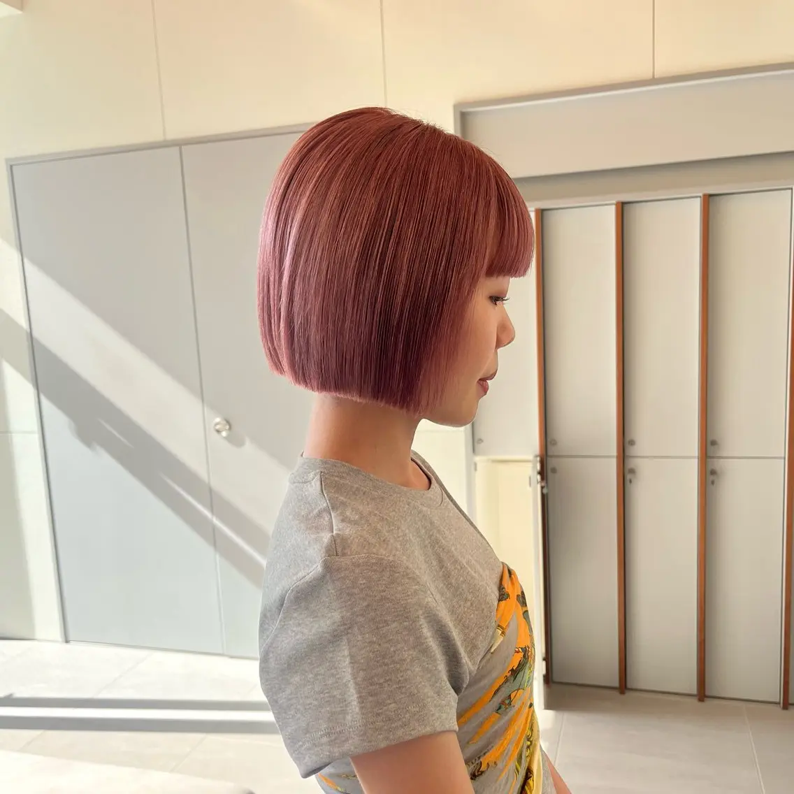 ショート カラー ベージュカラー ブリーチ 透明感カラー ダブルカラー カット ヘアカラー トリートメント 髪質改善カラー/ボブ 🌻Mutsumiのヘアスタイル