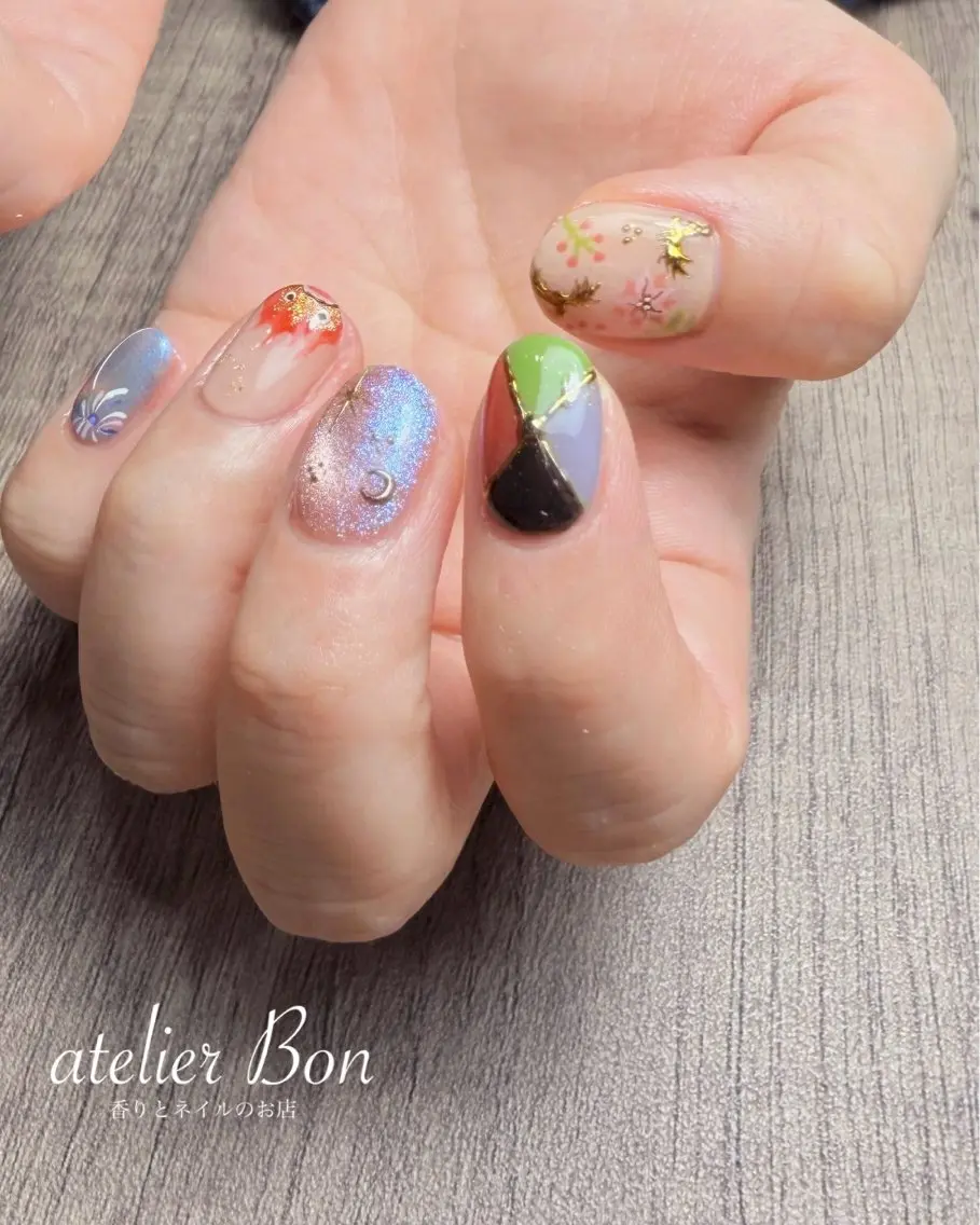 ネイル ハンドネイル ハンドケア atelierBon 🌿REIのネイルデザイン