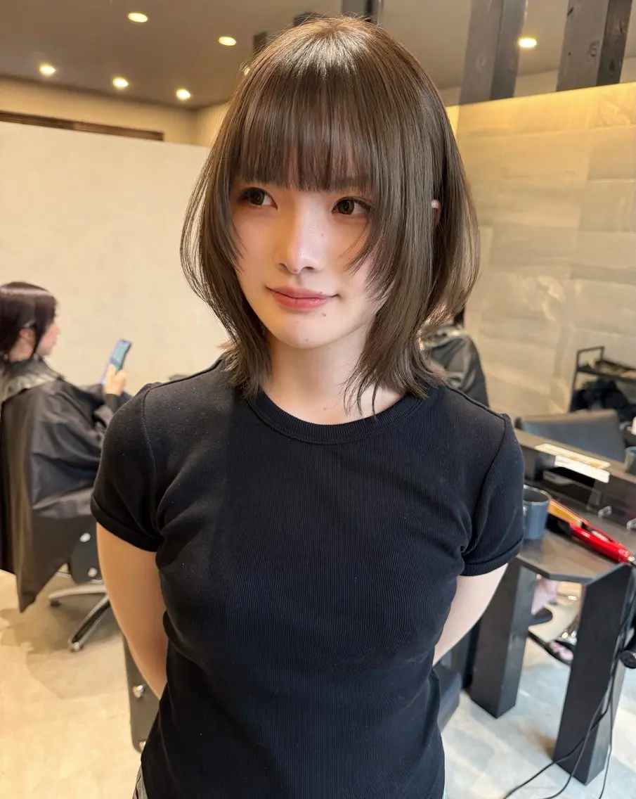 ショート カラー ベージュカラー オリーブベージュ ヘアカラー 透明カラー/レイヤー misaki °＊のヘアスタイル