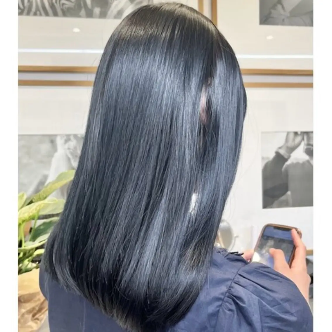 セミロング カラー カット ヘアカラー トリートメント ヘッドスパ ヘアセット 赤み消しカラー/縮毛 /顔まわり/ジョウのヘアスタイル