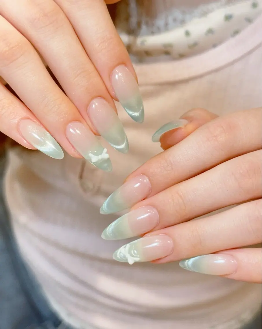 ネイル チークネイル 長さ出し フレンチネイル ガーリー 韓国ネイル ハンドネイル ハンドケア 🦋Yumi Nail🦋Momoのネイルデザイン
