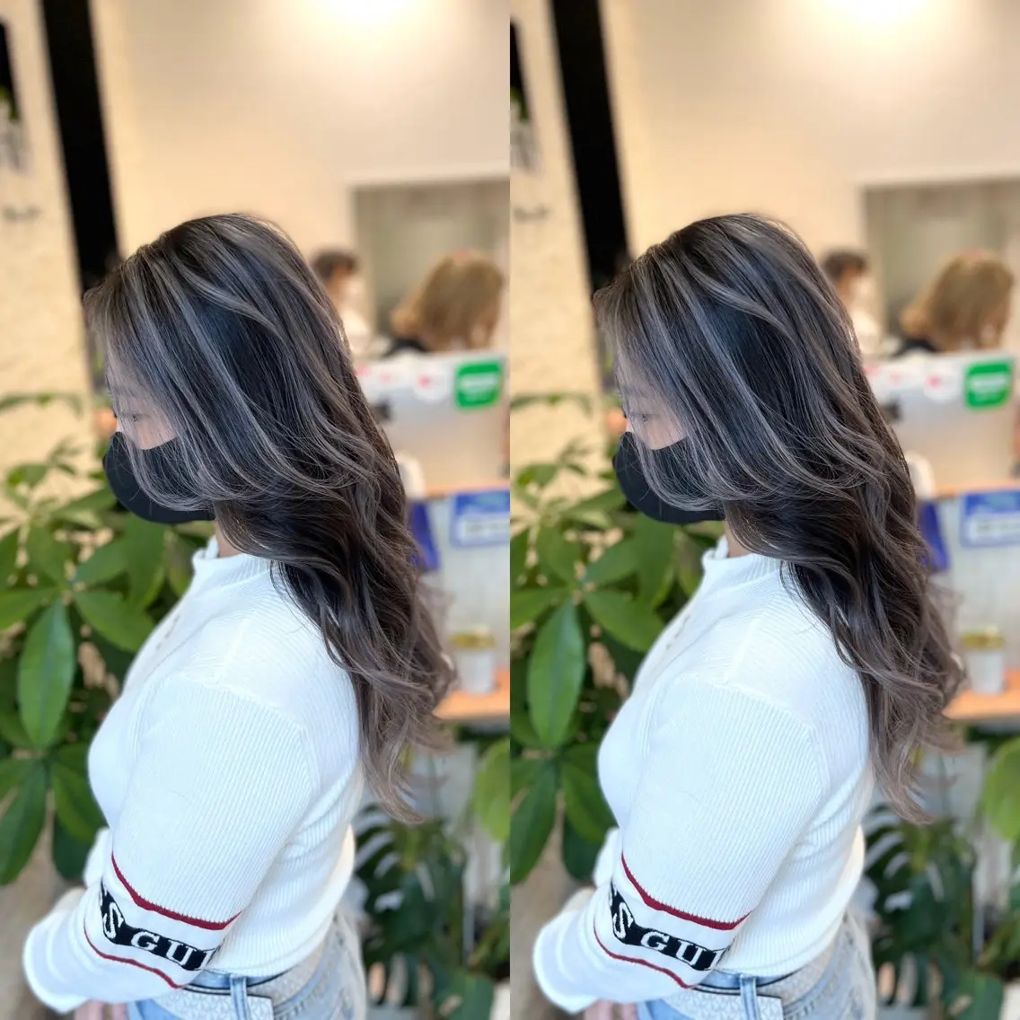ロング カット ヘアカラー Y Uのヘアスタイル