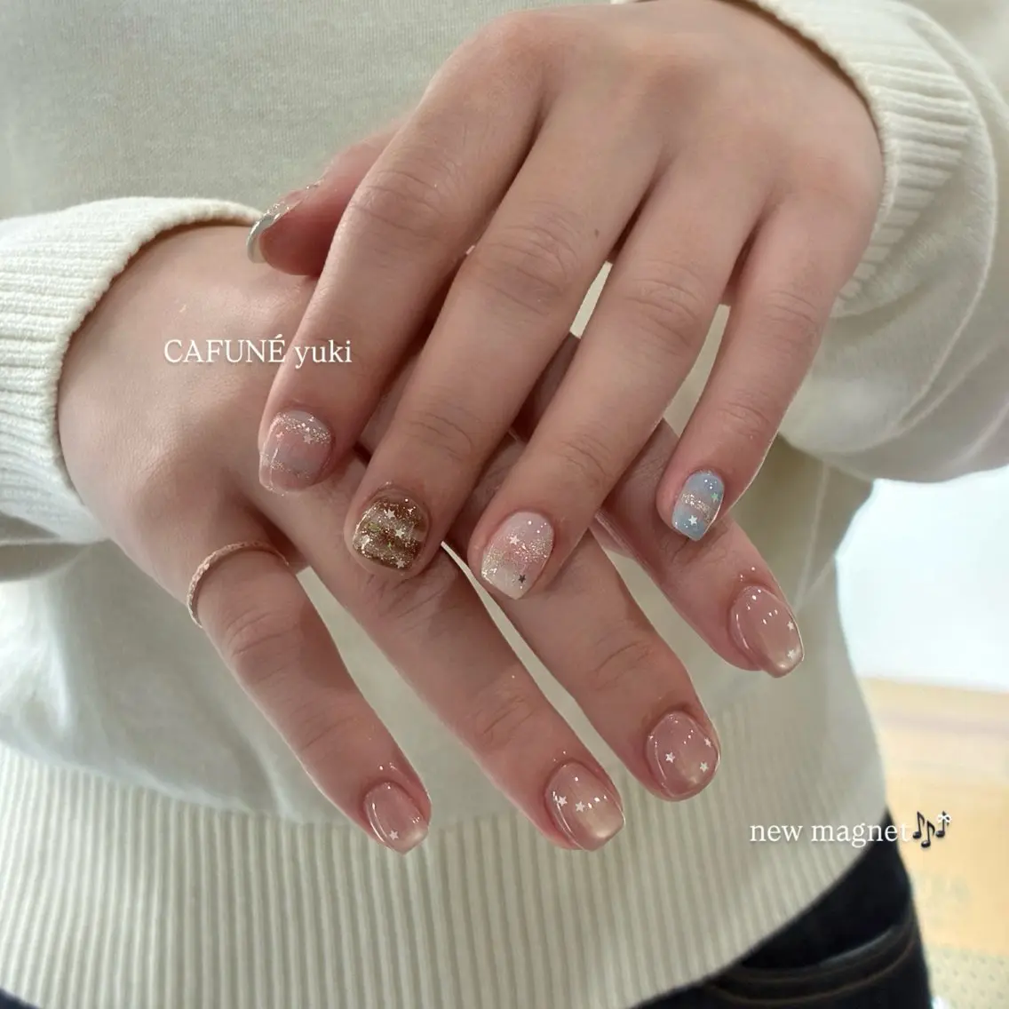 ネイル ハンドネイル 🎼CAFUNÉ_ TOKYO.•*¨のネイルデザイン
