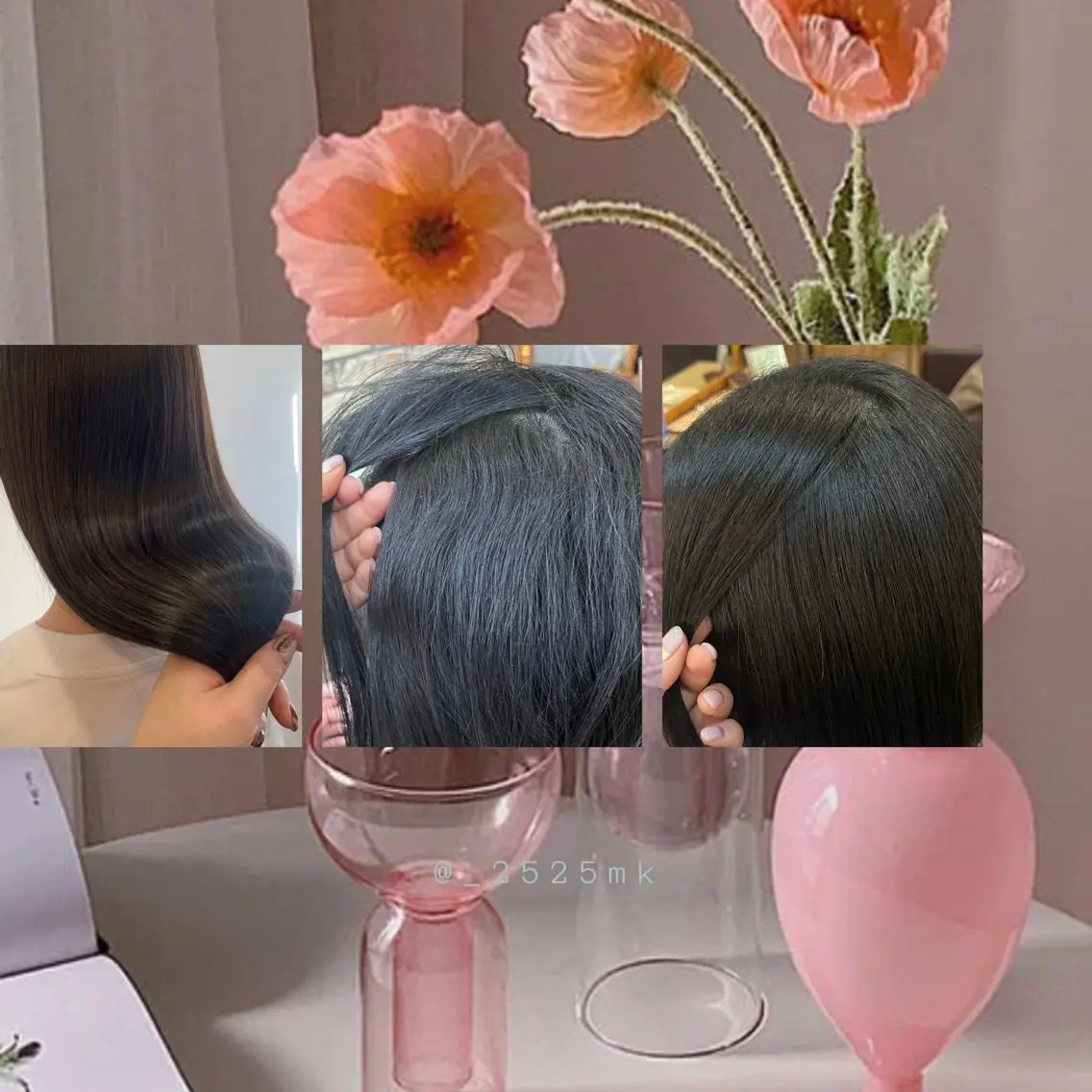 ロング カラー ブラウンカラー ココアブラウン エギョモリ ヨシンモリ 韓国風ヘア カット ヘアカラー 縮毛矯正 トリートメント 韓国×髪質改善特化 💍maki💍のヘアスタイル