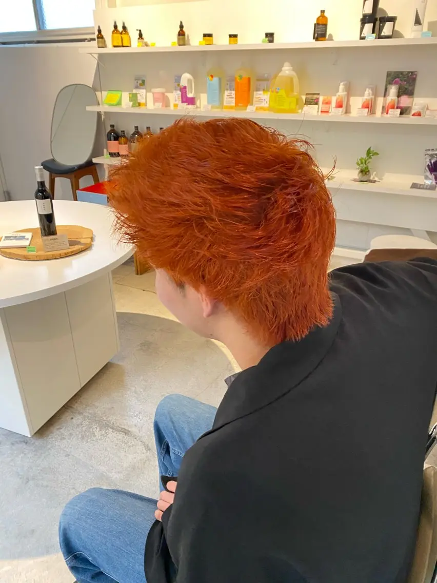 カラー オレンジ ヘアカラー &72 takiのヘアスタイル