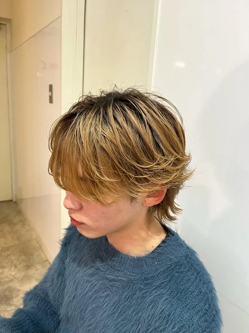 🌙メンズカット+ダブルカラー(ブリーチあり)の写真