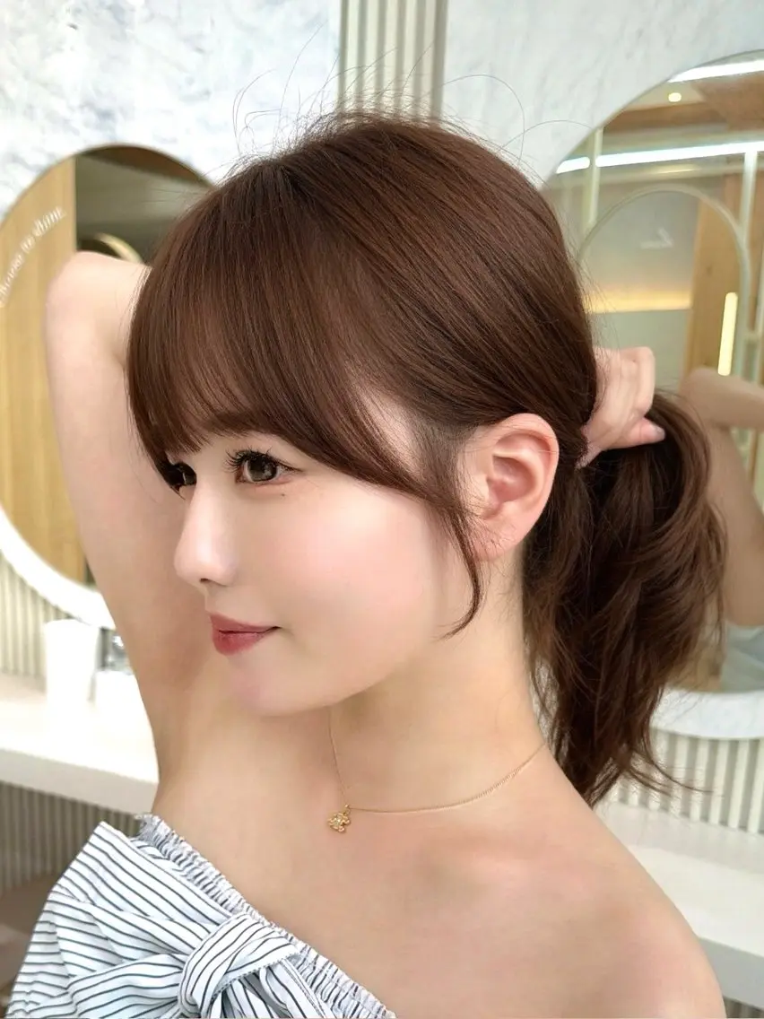 ロング カット ヘアカラー トリートメント 顔周り/レイヤー/ 前髪/TAKUのヘアスタイル