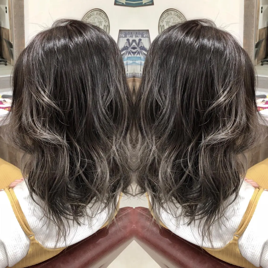 ミディアム カラー M IIのヘアスタイル
