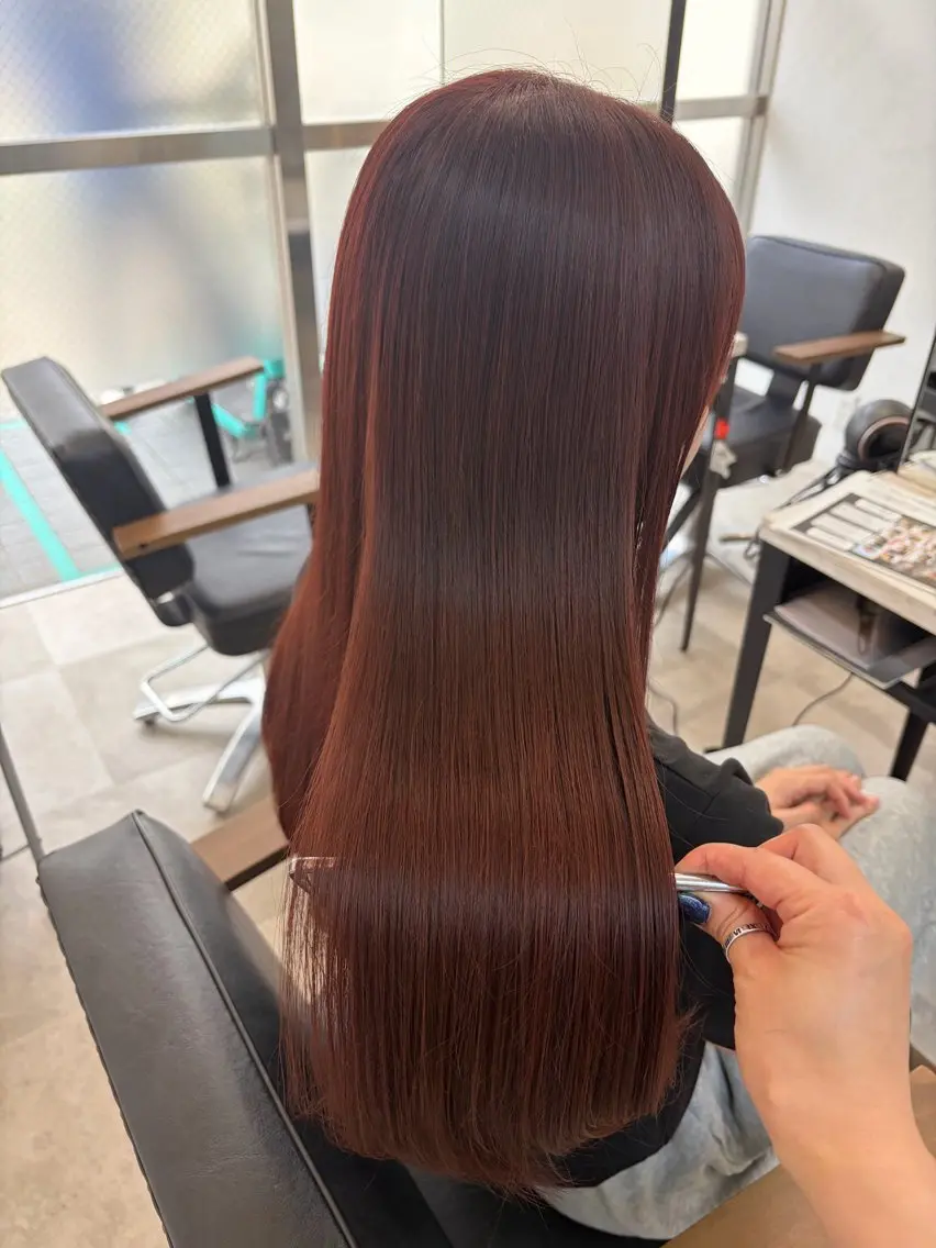 セミロング カラー 🥀韓国ヘア🥀 宮津真菜のヘアスタイル