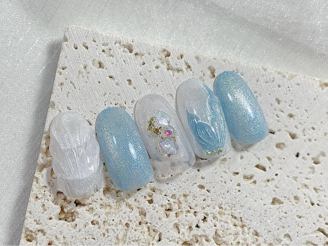 ネイル ジェルネイル オフィスネイル パラジェル 夏ネイル ハンドネイル kiki nail &brow二子玉川のネイルデザイン