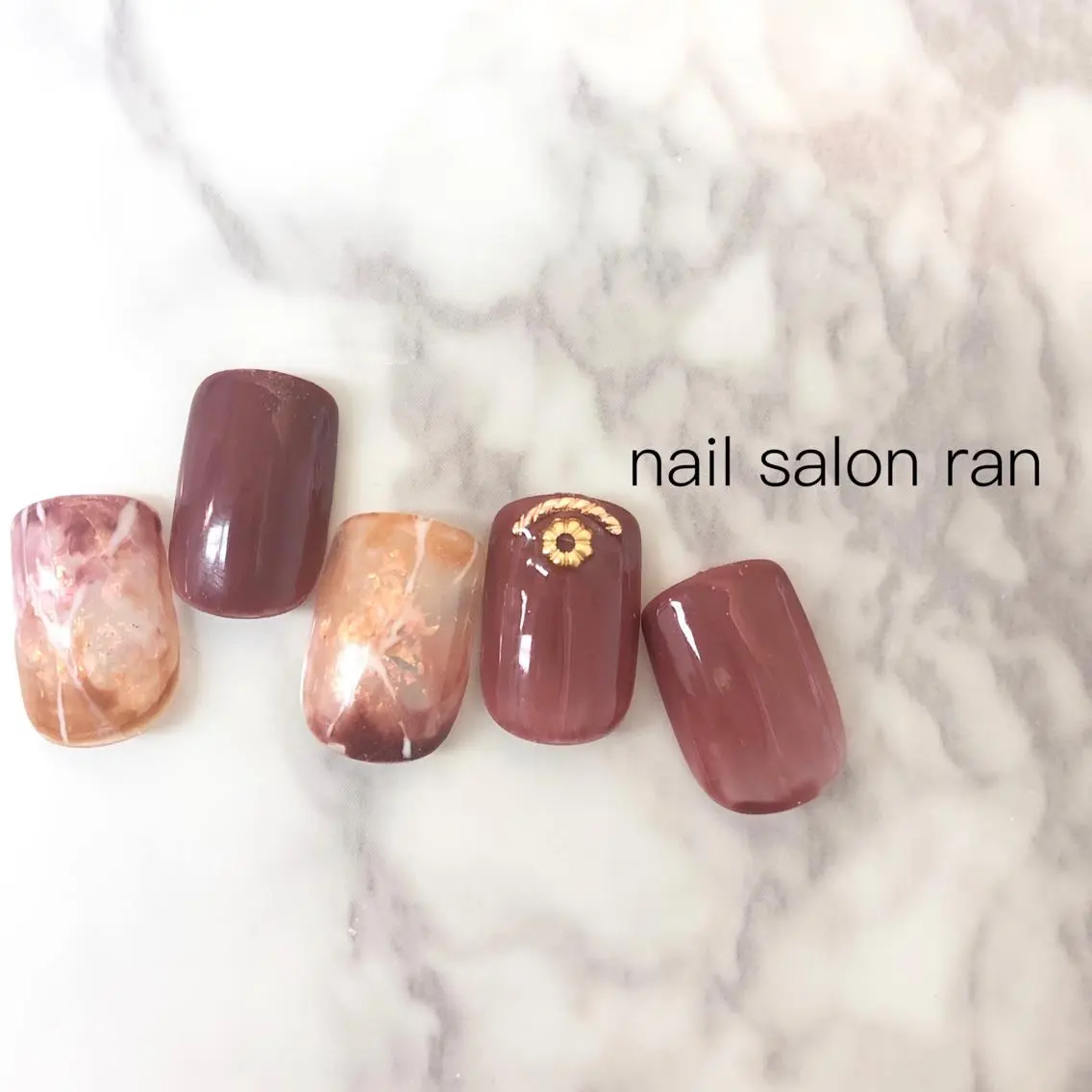 ネイル カジュアル 大理石ネイル(マーブル) 持ち込み nailsalon ranのネイルデザイン