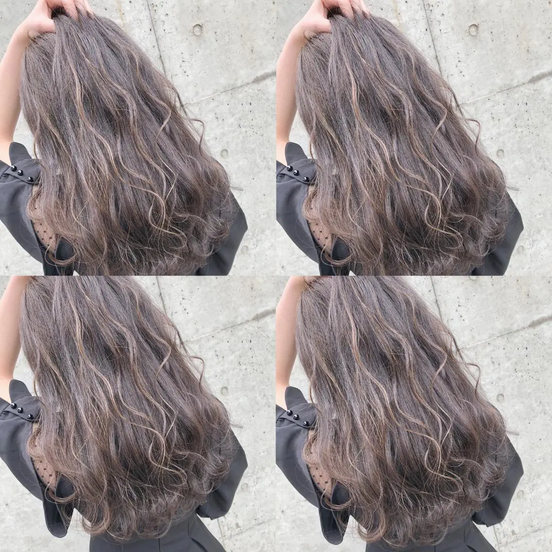 ロング カラー ヘアアレンジ メンズ キッズ 💟Chloe原宿店 🩶ハイトーンのヘアスタイル