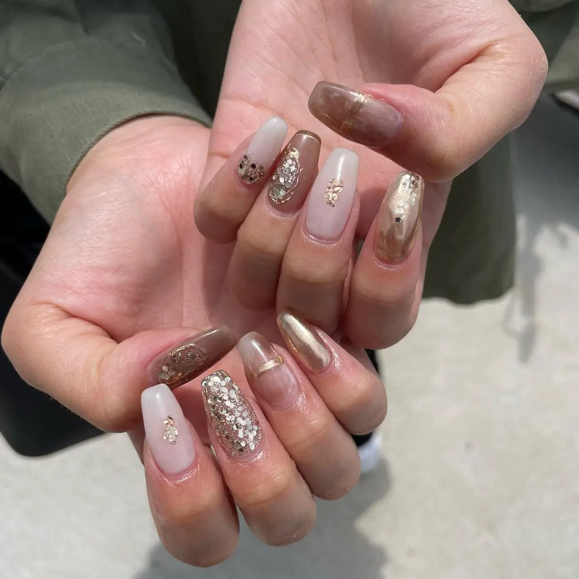 ネイル ハンドネイル Sea  nail by emaのネイルデザイン
