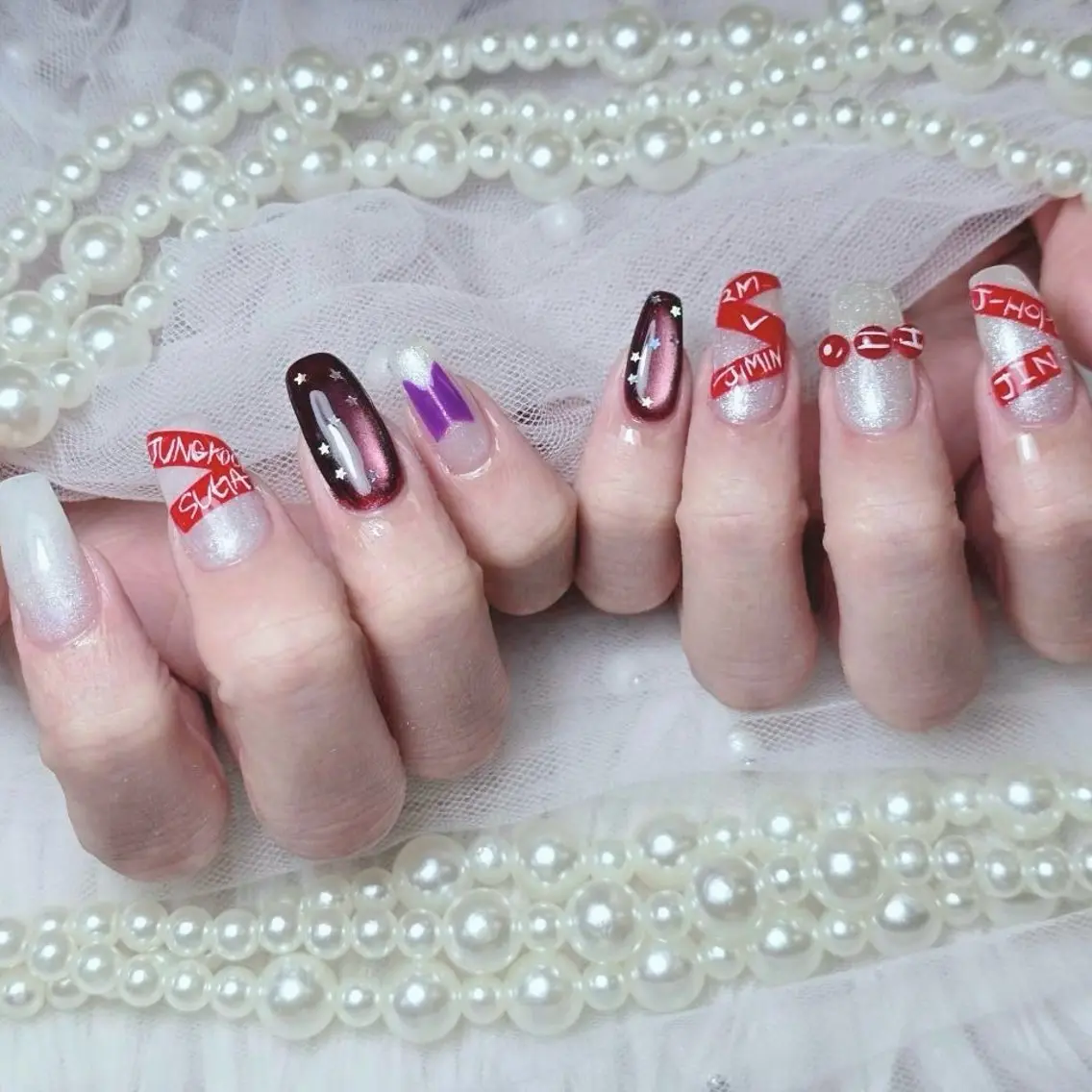 ネイル 韓国ネイル マグネットネイル ハンドネイル Nail lieNのネイルデザイン