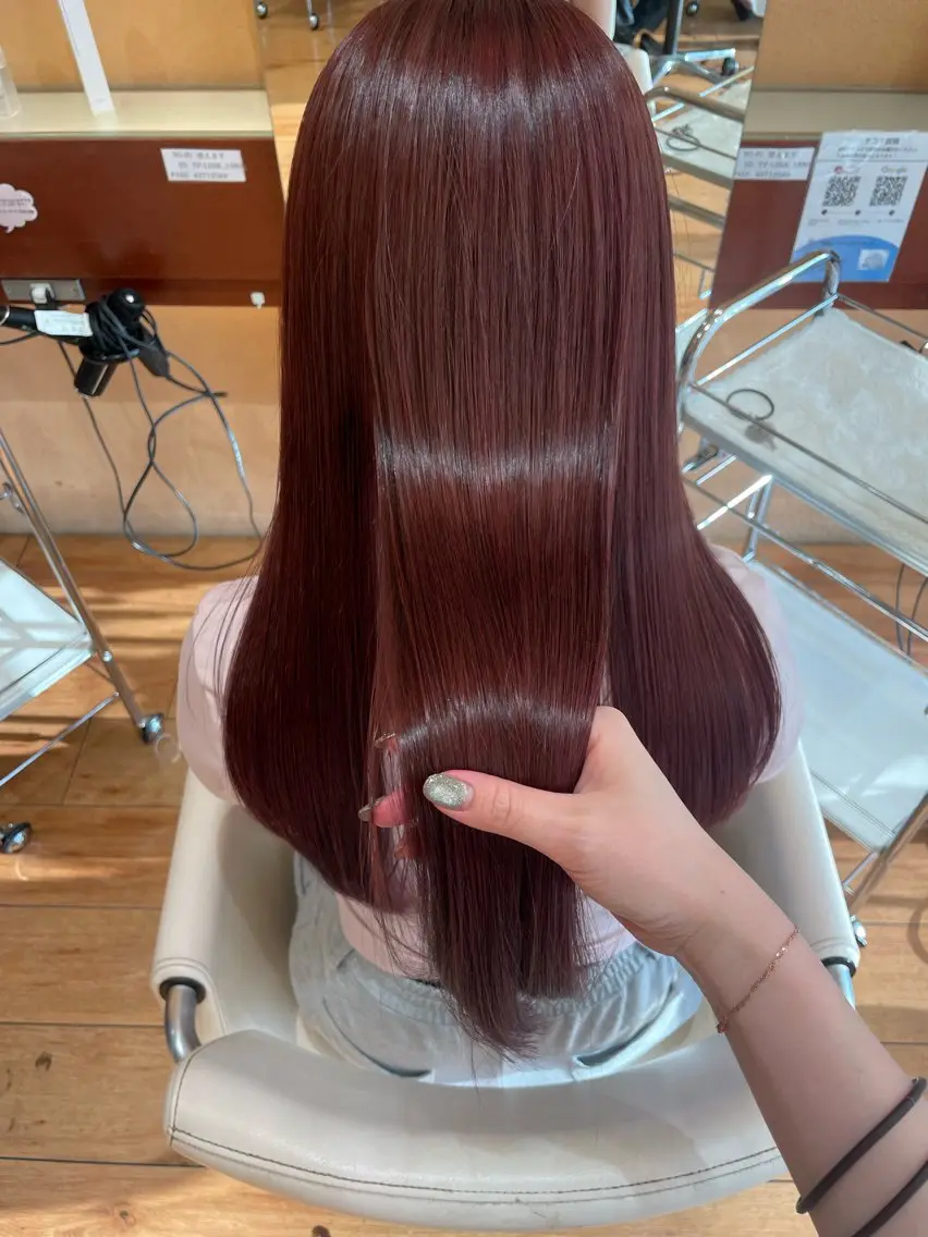 ロング カラー ブリーチ 髪質改善 トリートメント カット ヘアカラー トリートメント 🌸 Miyuのマツエク・マツパデザイン