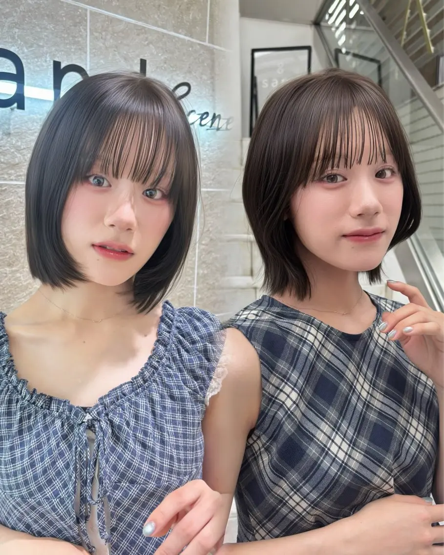 ミディアム カラー カット ヘアカラー 暖色/表参道/ ボブカット/ゆきのヘアスタイル