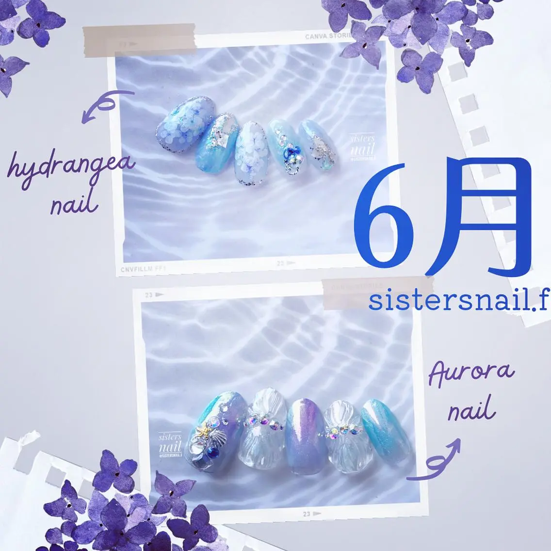 ネイル アートネイル ジェルネイル 夏ネイル sisters nail.fのネイルデザイン