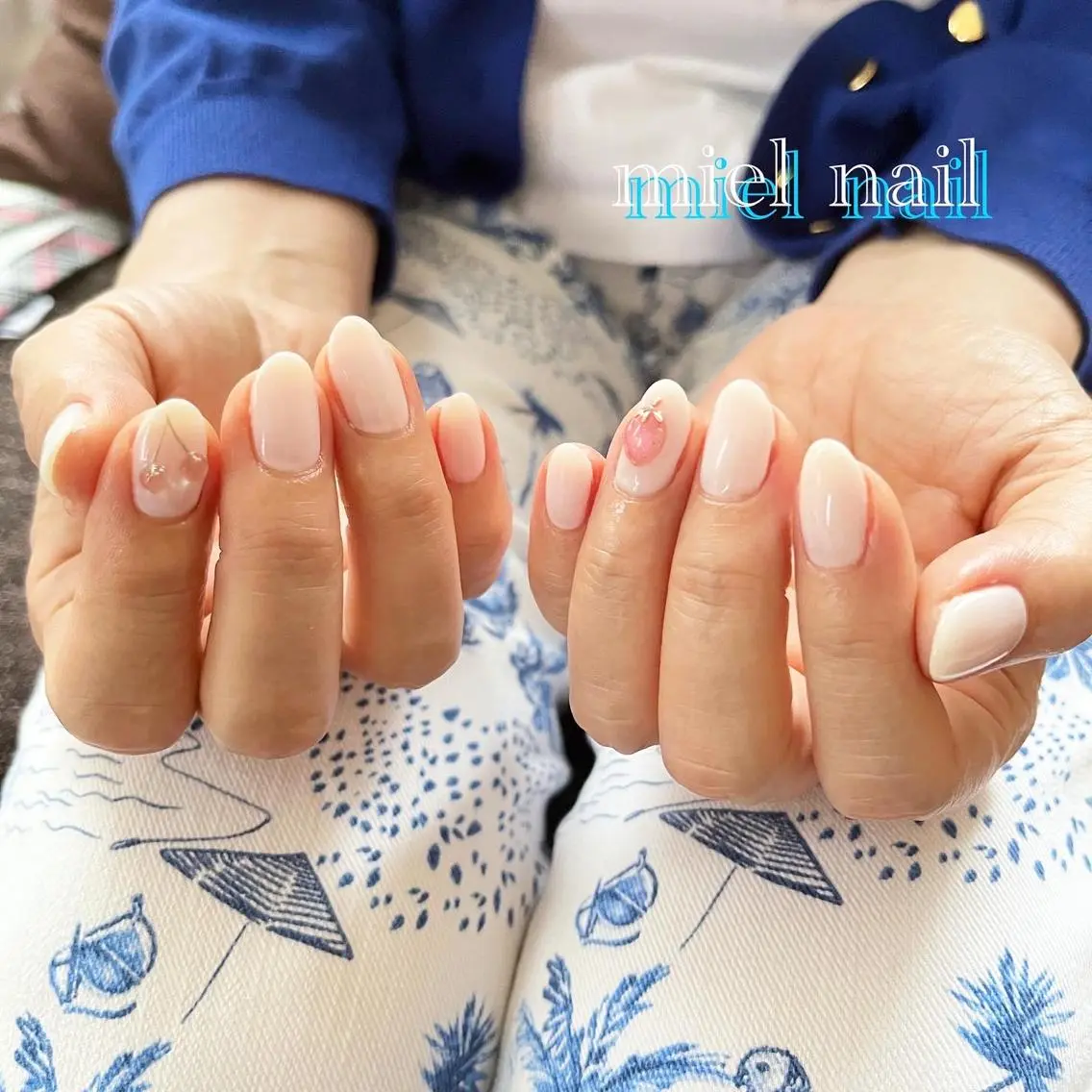 ネイル ワンカラーネイル フットネイル miel nailのネイルデザイン