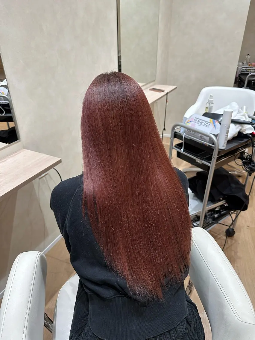 ミディアム ヘアカラー トリートメント 巻ける髪質改善🫧ハ イライト/永田汰伊智のヘアスタイル