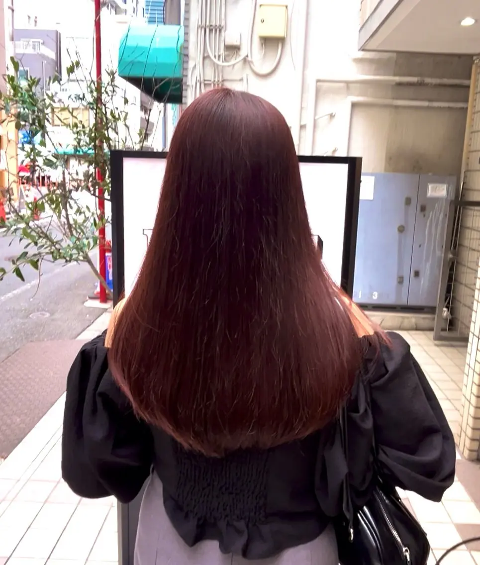 ロング カラー ヘアカラー トリートメント 🫧𝙞𝙢𝙖𝙞 ️当日OK🫧のヘアスタイル