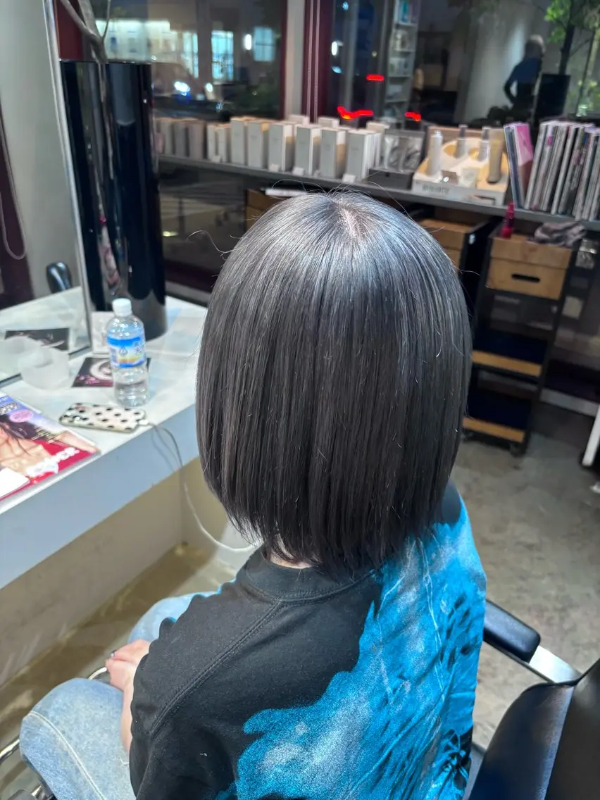 カラー グレージュ シルバー シルバーグレージュ ヘアカラー トリートメント ྀི akane   ྀིのヘアスタイル