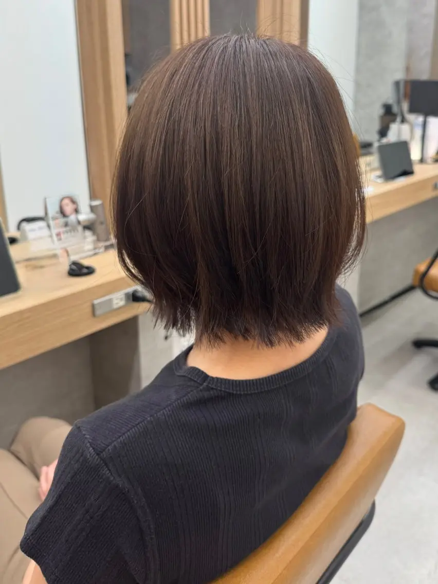 ミディアム カラー ボブレイヤー ボブ レイヤーカット カット ヘアカラー けー すけのヘアスタイル