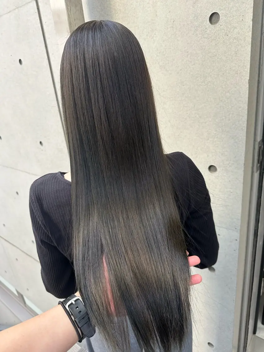 ブリーチ毛プレミアム縮毛矯正の写真