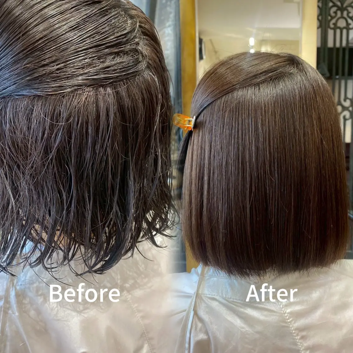 ミディアム 縮毛矯正 トリートメント 上野 峻典のヘアスタイル