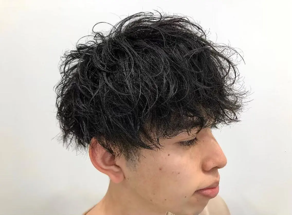 ミディアム パーマ メンズ 💞あざと可愛い💞 児玉大地のヘアスタイル
