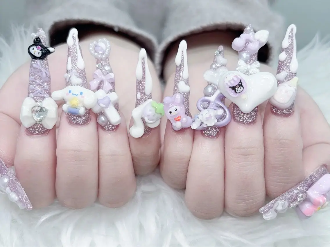 ネイル 成人式 マグネットネイル 大理石ネイル(マーブル) リボン 夏ネイル ハンドネイル MoMoA Nail ネイル長さ出し専門店のネイルデザイン