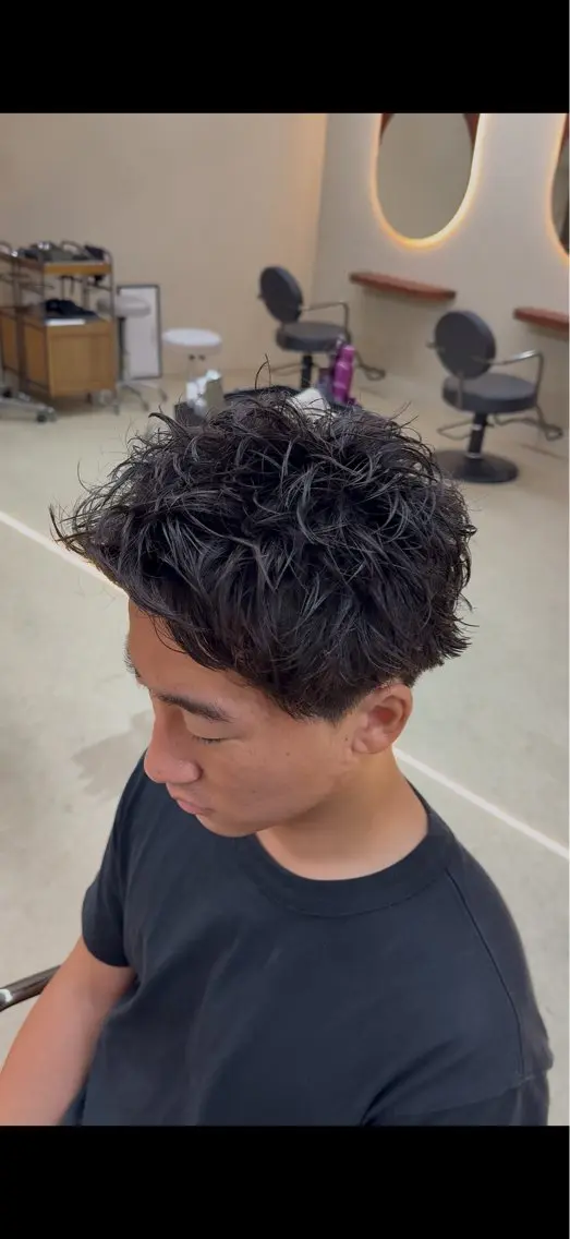 ショート パーマ メンズ メンズパーマ カット パーマ EN大宮/山田壮太/ メンズパーマのヘアスタイル
