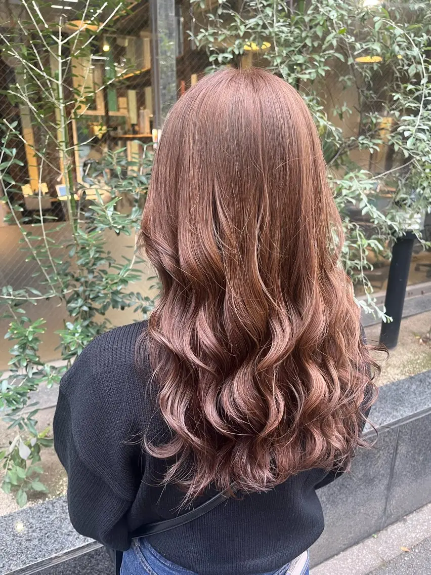 カラー ブラウンカラー えんぐちとも／透明感 カラー／博多ボブのヘアスタイル