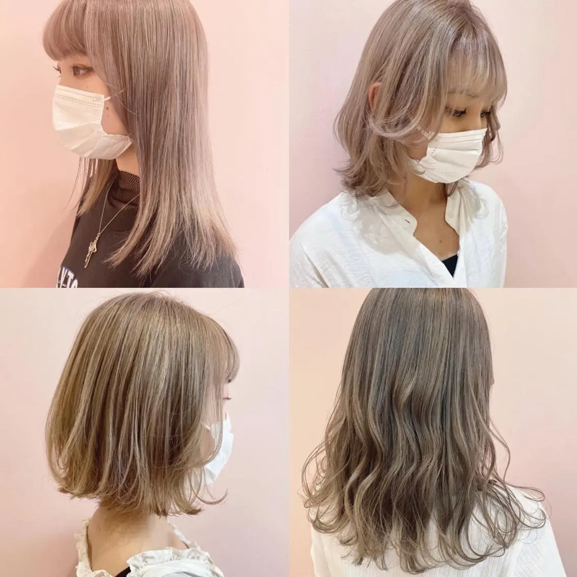 カラー ベージュカラー 西本 夏美のヘアスタイル