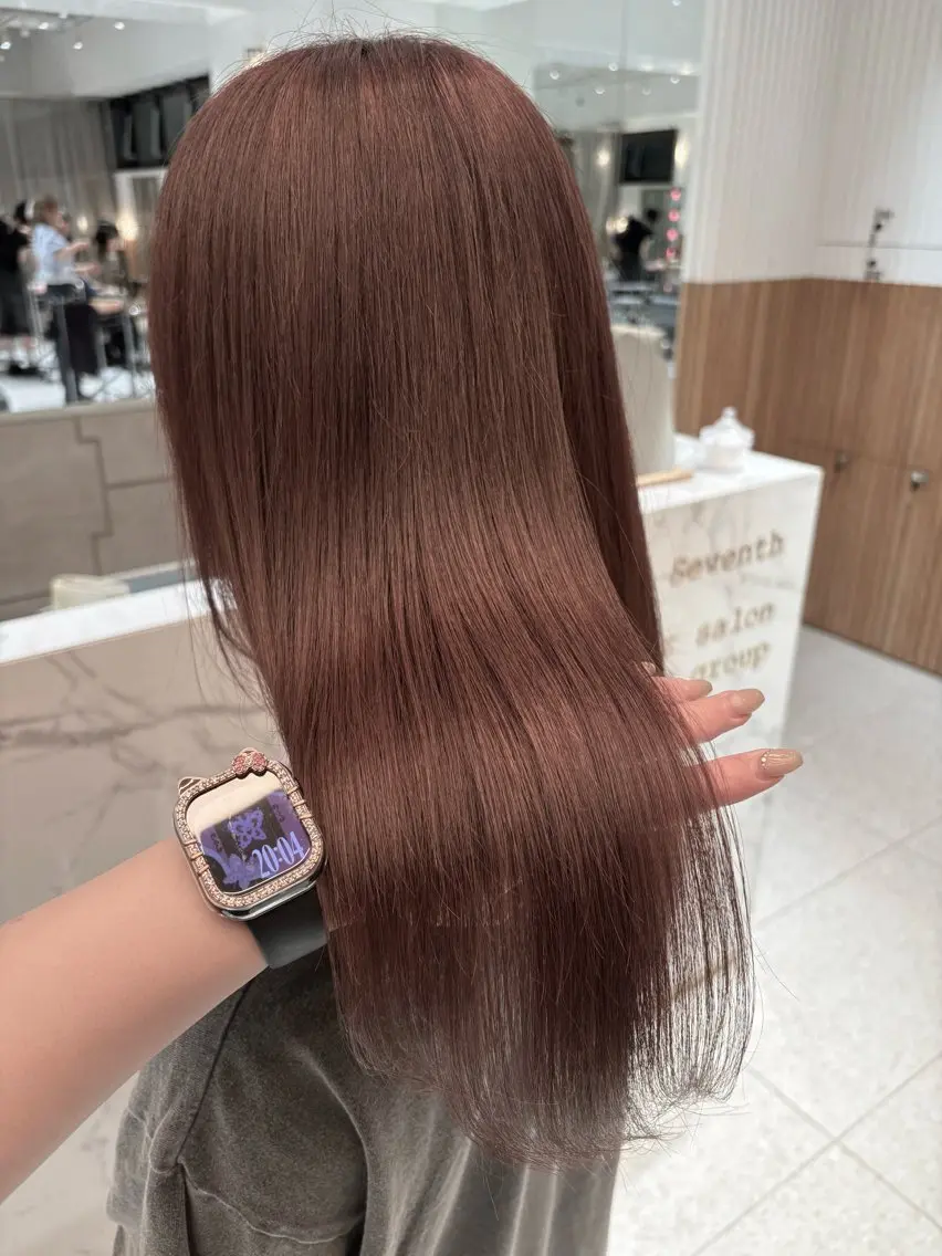 カラー ブラウンカラー ピンクカラー ヘアカラー rurina ꪔ̤̮のヘアスタイル