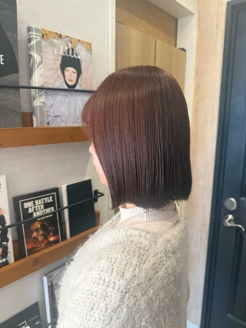 ショート ヘアカラー トリートメント ナチュラルカラー& /パーマAKIRAのヘアスタイル