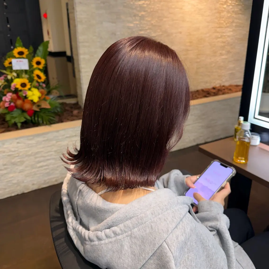 【🌟初カラーにおすすめ暖色カラー🌟】ケア剤込みワンカラーの写真