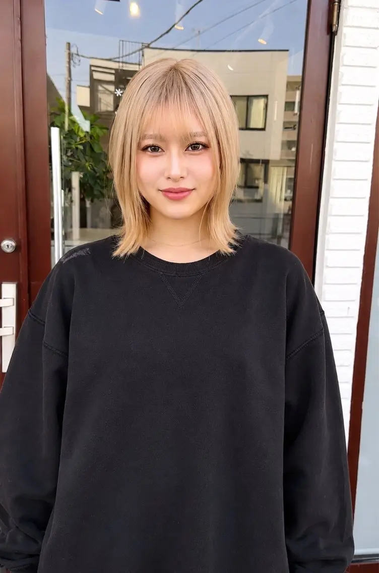 ミディアム カット ヘアカラー トリートメント 手塚 亮汰のヘアスタイル