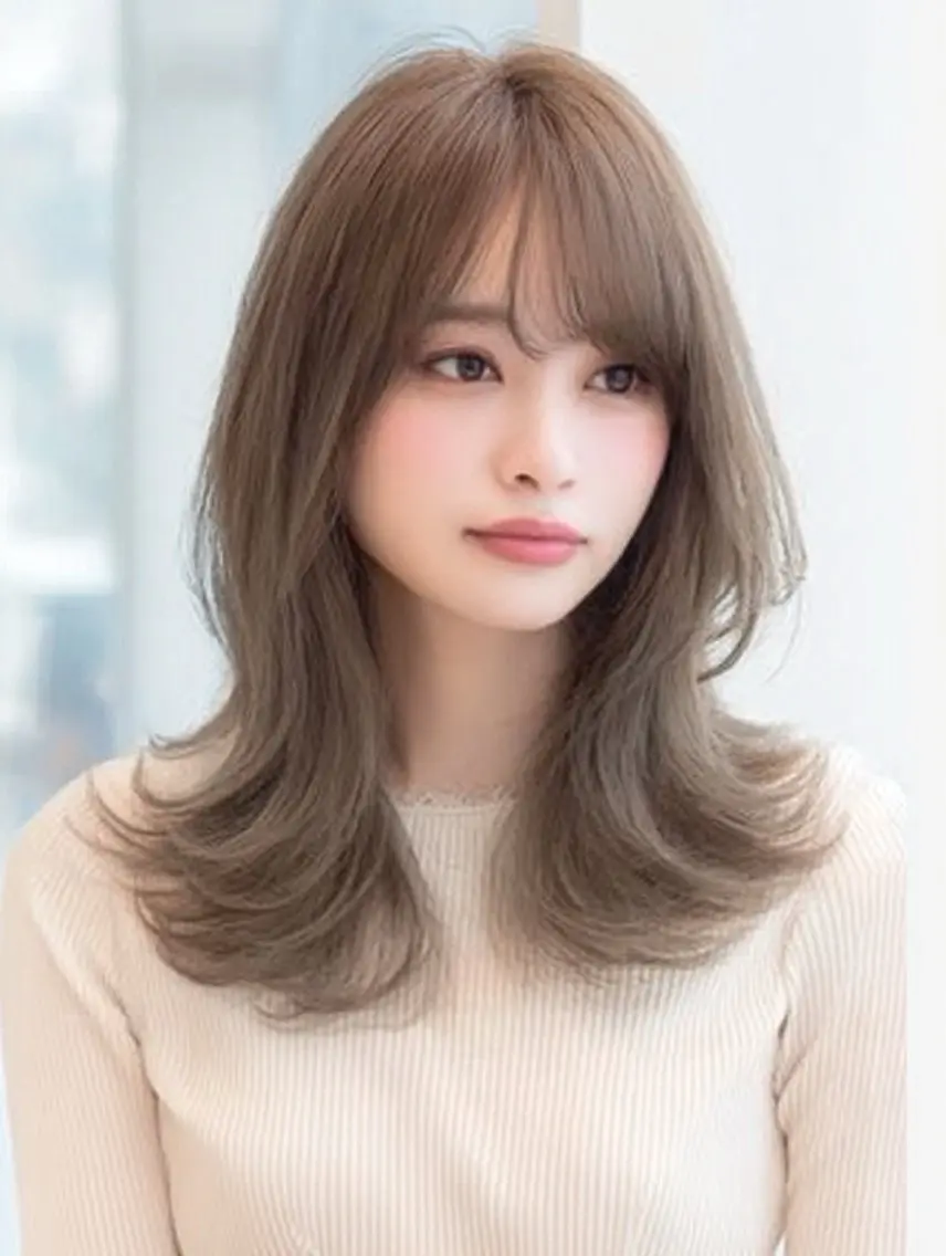 ロング カラー ヘアカラー 🍒モテ暖色カラー × うる艶✧ ゆなのヘアスタイル