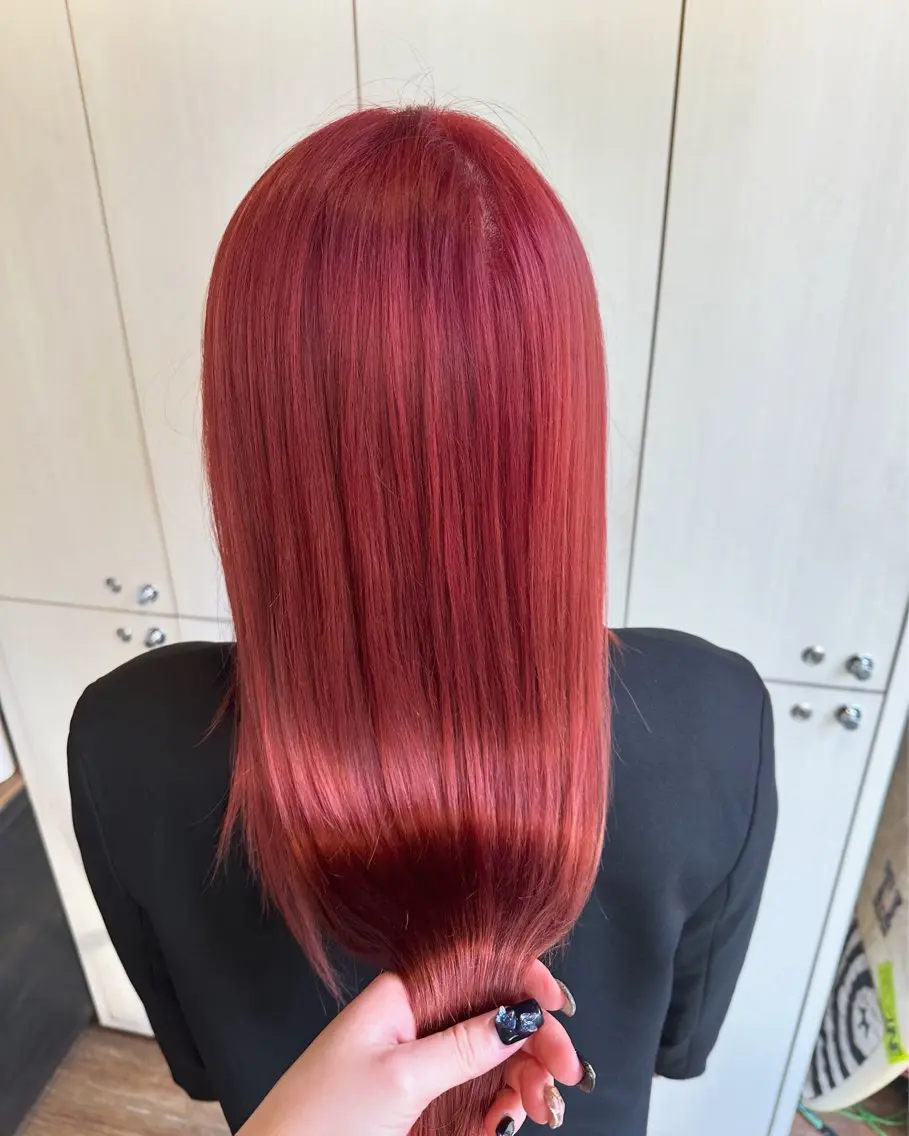 ロング カラー ヘアカラー トリートメント あべ ゆうかのヘアスタイル
