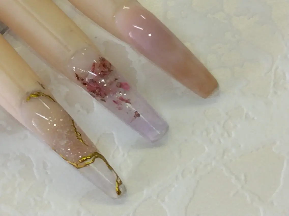 ネイル ロングネイル スカルプネイル senju 　のネイルデザイン