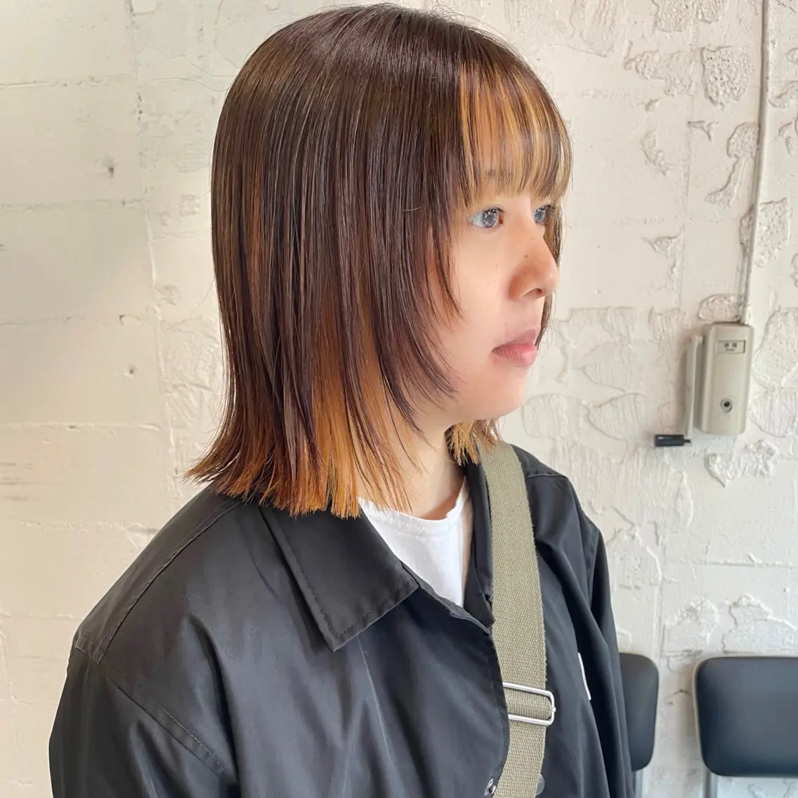 ミディアム カラー カット トリートメント 🌿レイヤーボブ/パ ーマ🌿 木梨健太のヘアスタイル