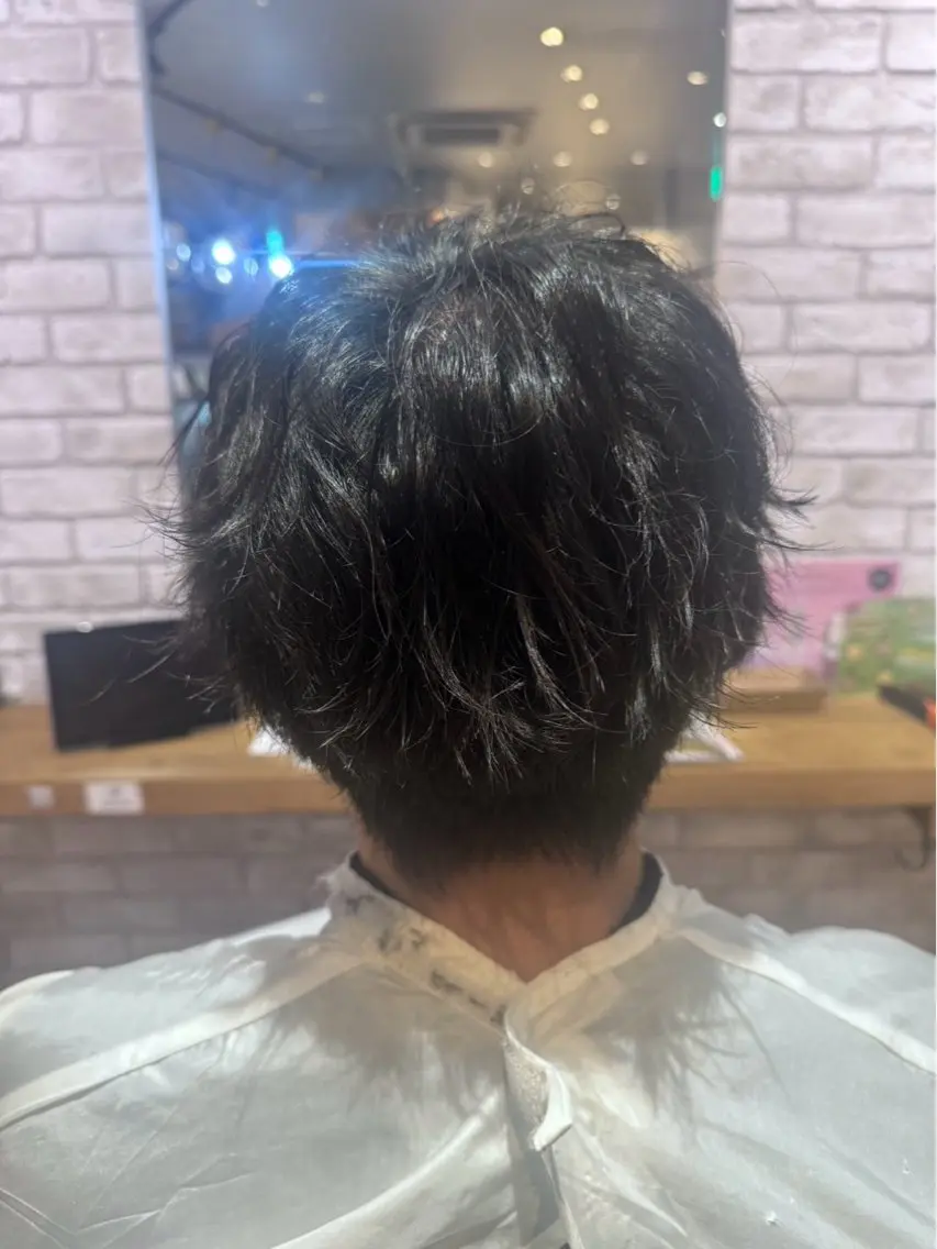 メンズ 刈り上げ カット 🎀ワンレンボブ🎀 ワンカラー　あゆみのヘアスタイル