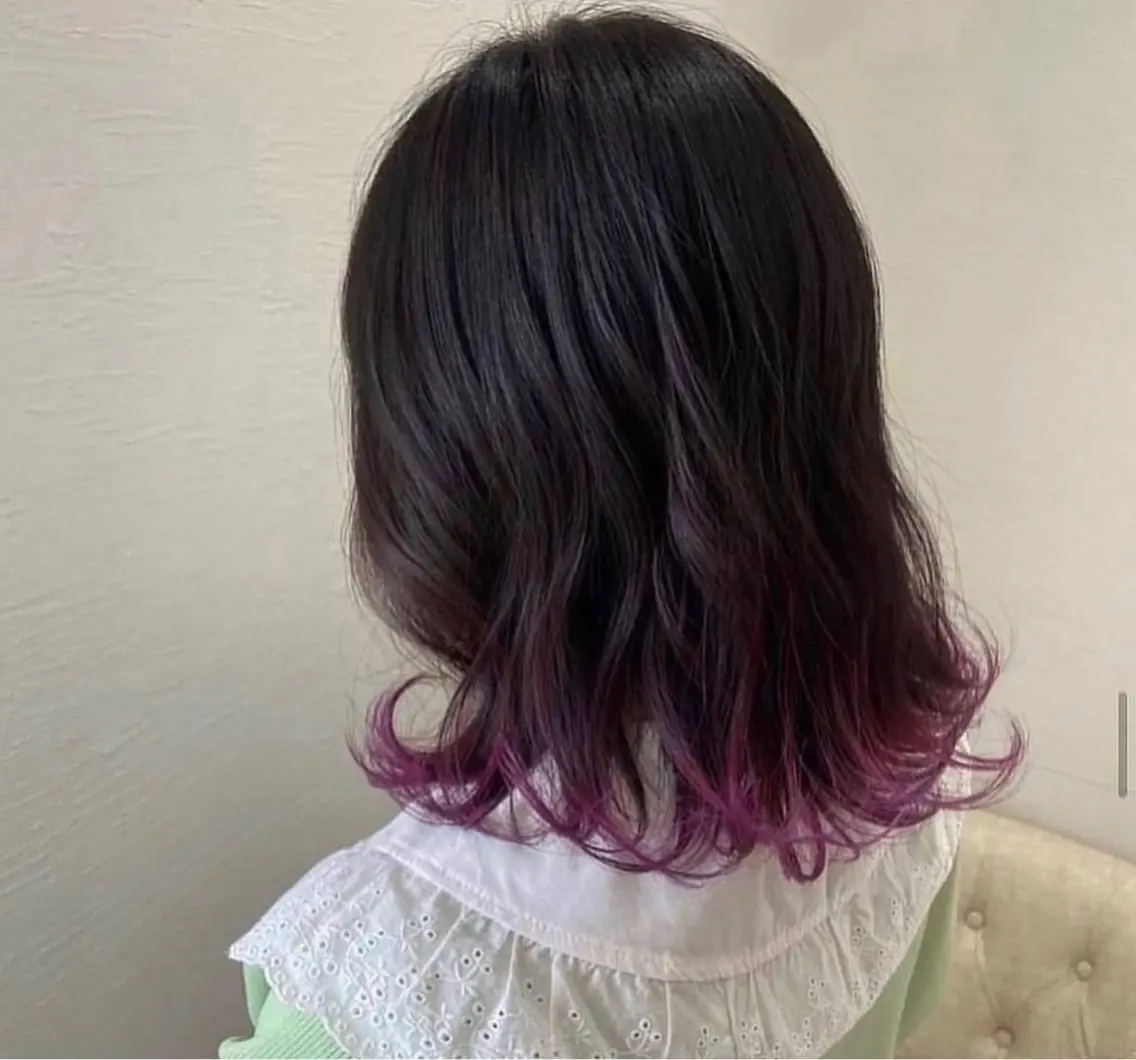 ミディアム カラー パープルカラー 木下 マサキのヘアスタイル