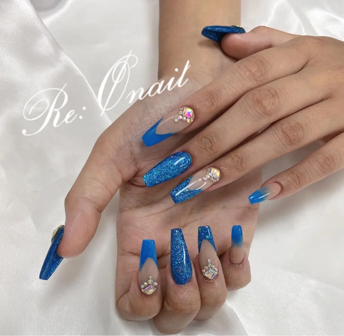 ネイル スカルプネイル ハンドネイル Re:Ø nail 🩵TSUJIのネイルデザイン