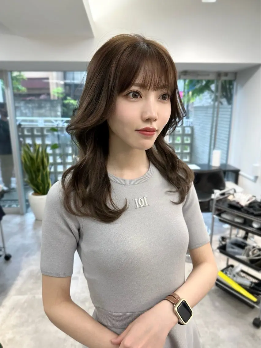 ミディアム カラー 韓国ヘア 店長NEGIのヘアスタイル