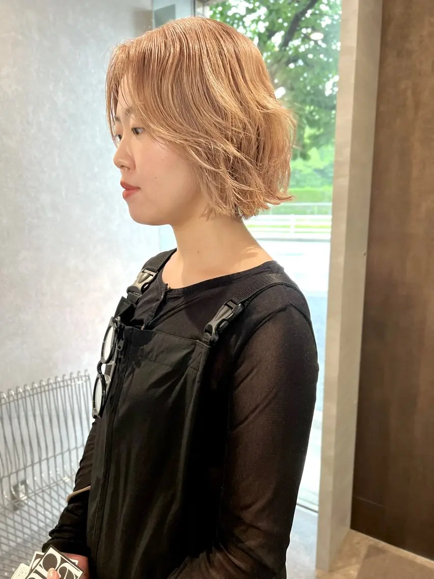 ショート くせ毛 ショートヘア カット ヘアカラー トリートメント 城慎太郎 大濠/大人ロングのヘアスタイル