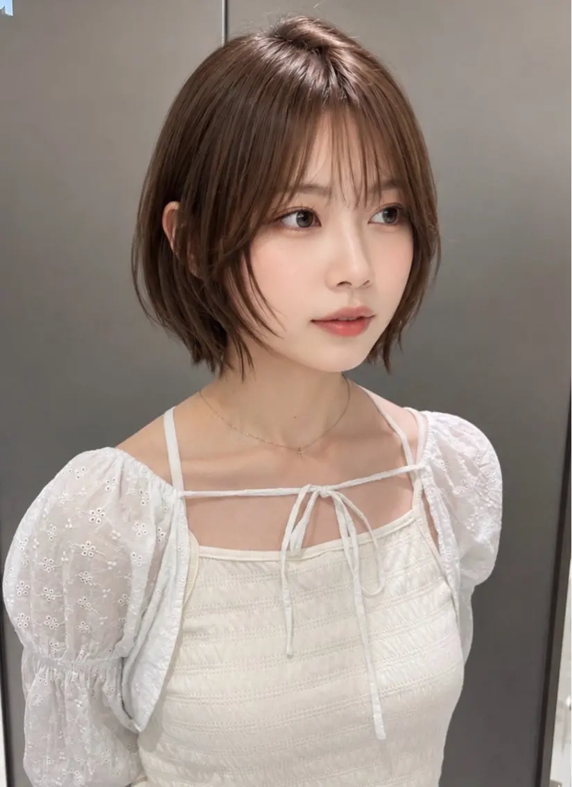 ショート カラー パーマ ヘアアレンジ キッズ ショートヘア 栄💗レイヤー｜ショ ートカット｜haruのヘアスタイル