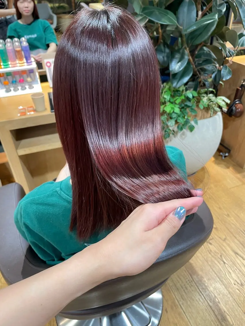 セミロング カラー 髪質改善 韓国風カラー🤎 𝒄𝒉𝒊𝒌𝒂のヘアスタイル