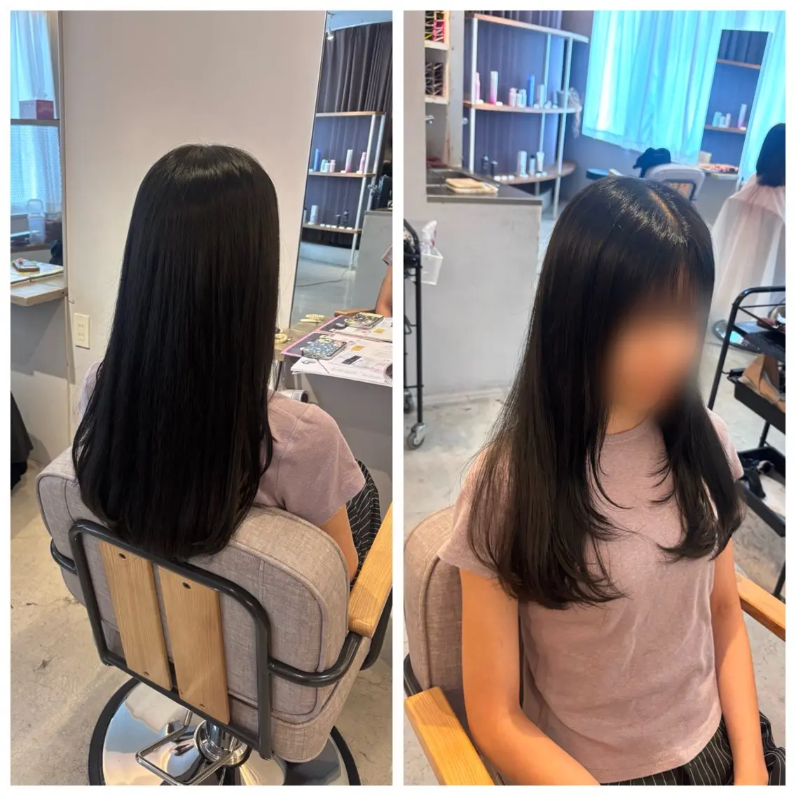 ロング カラー 真鍋 月音のヘアスタイル